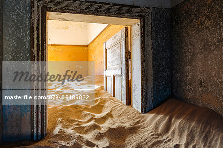 The inside of an abandoned building, Kolmanskop,Luderitz,Namibia,Africa