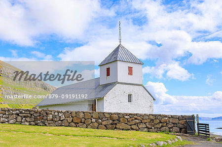 Saint Olav's Church, Kirkjubour, Streymoy island, Faroe Islands, Denmark