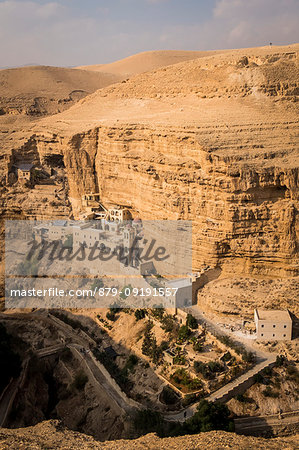 St. George Orthodox Monastery, or Monastery of St. George of Choziba, Wadi Qelt, Judean desert, West Bank, Palestine