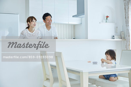 Japanese family at home