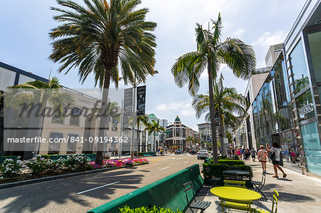 Rodeo Drive, Beverly Hills, Los Angeles, California, United States of America, North America