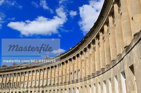 Royal Crescent, City of Bath, UNESCO World Heritage Site, Somerset, England, United Kingdom, Europe