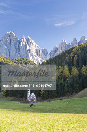 St. Johann, Ranui, Val di Funes, the Dolomites, South Tyrol, Italy, Europe