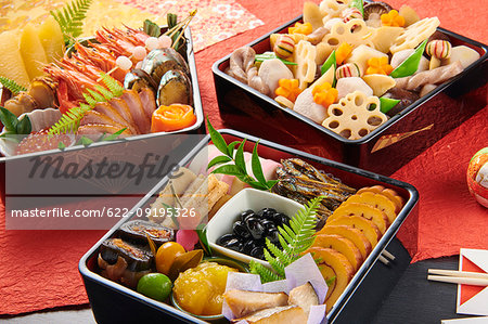 Japanese New Year traditional Osechi dishes