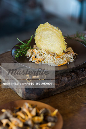 Mushroom risotto meal