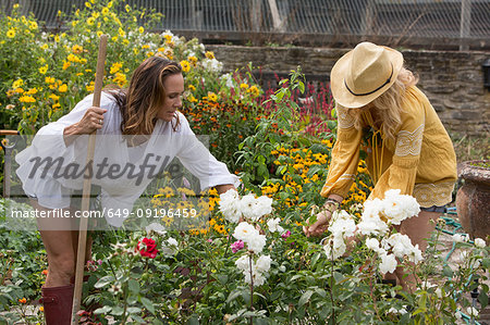 Women working on garden