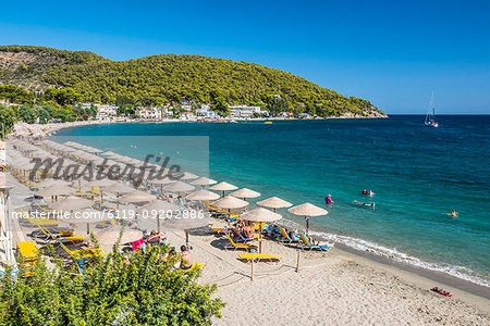 Beach on Poros Island, Saronic Island, Aegean Coast, Greek Islands, Greece, Europe