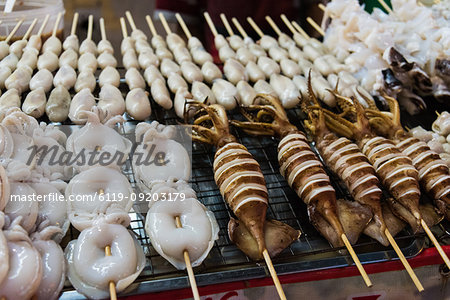 Street food of seafood, Bangkok, Thailand, Southeast Asia, Asia