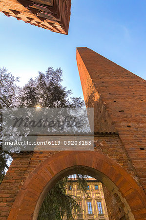 Medieval towers of Pavia, Pavia province, Lombardy, Italy, Europe