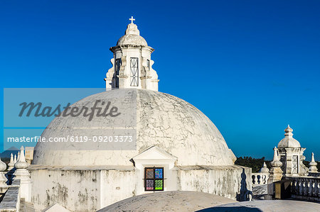 The beautiful white domes on the roof of the Cathedral of the Assumption, UNESCO World Heritage Site, Leon, Nicaragua, Central America