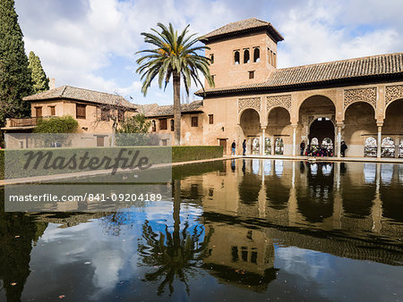 View of Palacio del Portal, Alhambra, UNESCO World Heritage Site, Granada, Andalucia, Spain, Europe