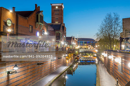 Canal Old Line, view from Broad Street, Birmingham, England, United Kingdom, Europe