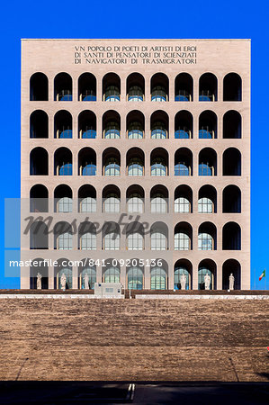 Palazzo della Civilte Italiana, EUR district, Rome, Lazio, Italy, Europe