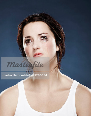 Portrait of a girl crying