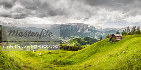 Green valley, Heiligkreuz, Alta Badia South Tyrol, Italy Green valley, Heiligkreuz, Alta Badia South Tyrol, Italy