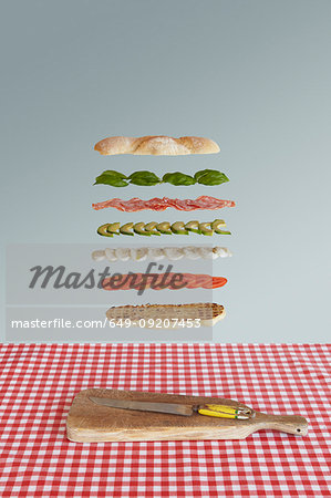 Italian sandwich deconstructed