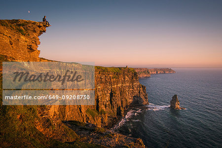 Man on Cliffs of Moher, Liscannor, Ireland