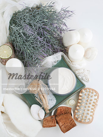 Lavender and skincare products