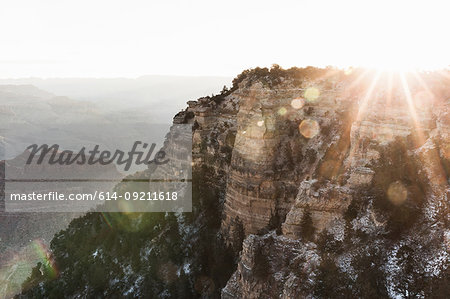 Sunlit view of Grand Canyon, Arizona, USA