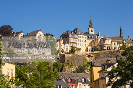 The Corniche (Chemin de la Corniche), UNESCO World Heritage Site, above The Grund (Lower Town), Luxembourg City, Luxembourg, Europe