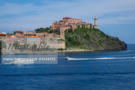 Forte Stella and Lighthouse, Portoferraio, Elba, Tuscan Islands, Italy, Europe