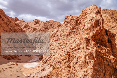 Valle de la muerte landscape in San Pedro de Atacama, Chile