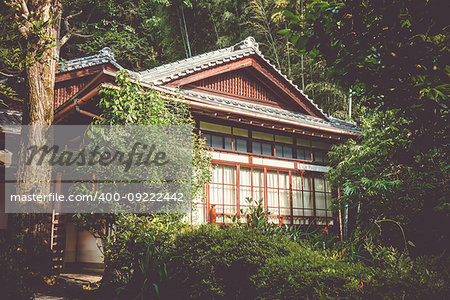 Building in Chion-in temple garden, Kyoto, Japan