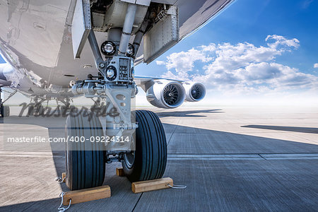 landing gear of an modern airliner