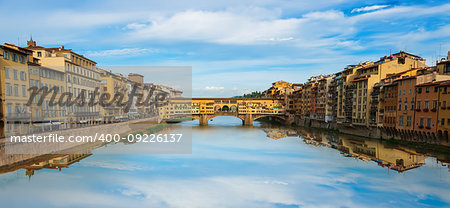 Historical and famous Ponte Vecchio in Florence, Italy
