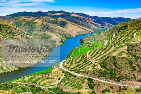 View of the Douro River Valley from the Museu do Coa, Vila Nova de Foz Coa, Norte, Portugal