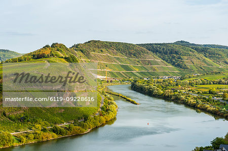 The Moselle River near Bremm, Moselle River, Rhineland-Palatinate, Germany, Europe