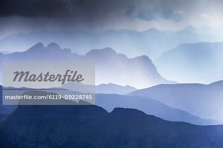 Summer storm in Fassa Valley, Trentino, Dolomites, Italy, Europe