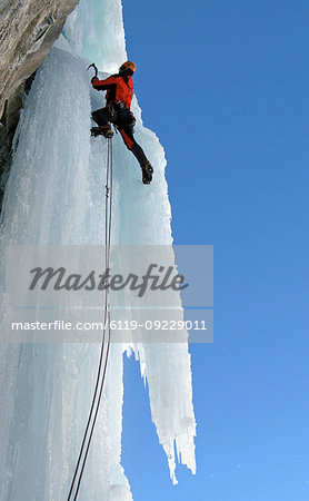 Ice climber, Chamonix, Haute Savoie, France, Europe