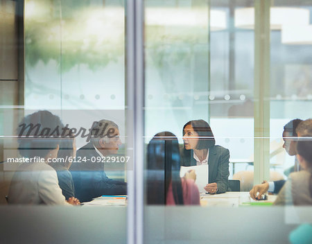 Business people talking in conference room meeting