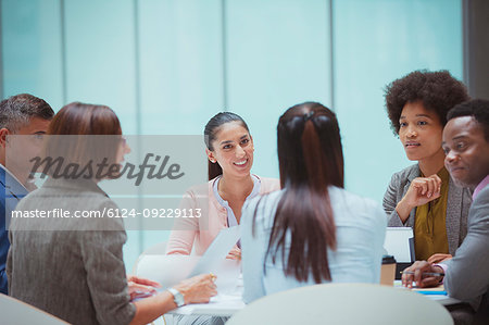 Business people talking in conference room meeting