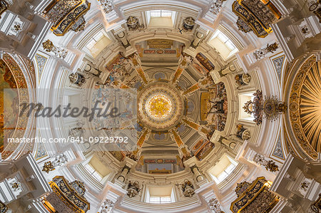 Ceiling of the San Luis de los Franceses Church, Seville, Andalusia, Spain, Europe