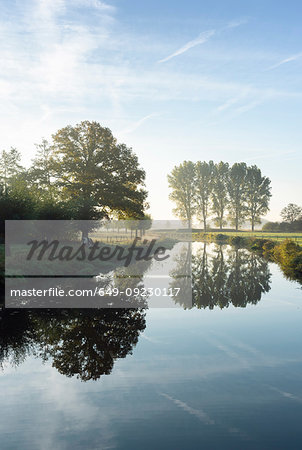 River Mark in early morning sunlight, Netherlands