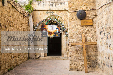 St. Helen Coptic Church, situated on the roof of the Church of the Holy Sepulchre, Station 9 on Via Dolorosa, Old City, UNESCO World Heritage Site, Jerusalem, Israel, Middle East