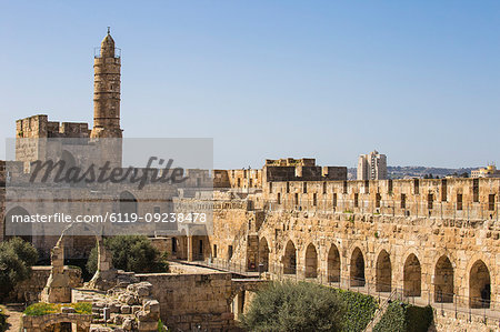 The Tower of David (Jerusalem Citadel), Old City, UNESCO World Heritage Site, Jerusalem, Israel, Middle East