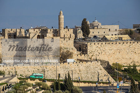 View of Jaffa Gate, Old City, UNESCO World Heritage Site, Jerusalem, Israel, Middle East