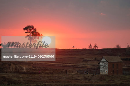 Sunset near Antsirabe, Vakinankaratra Region, Madagascar, Africa