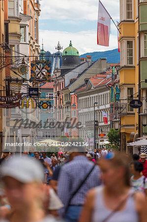 Herzog Friedrich Strasse, Innsbruck, Tyrol, Austria, Europe