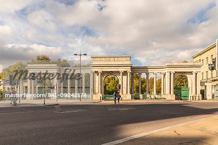 The grand entrance to Hyde Park, London, England, United Kingdom, Europe The grand entrance to Hyde Park, London, England, United Kingdom, Europe