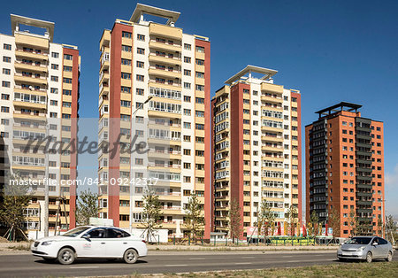 High-rise suburbs, Ulaanbaata, Mongolia, Asia