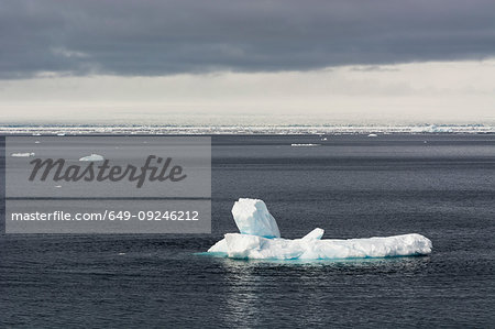 Arctic ocean ice floe seascape, Erik Eriksenstretet strait separating Kong Karls Land from Nordaustlandet, Svalbard, Norway