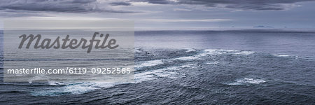 Meeting of the Seas, where the Tasman Sea meets the Pacific Ocean, Cape Reinga (Te Rerenga Wairua), North Island, New Zealand, Pacific