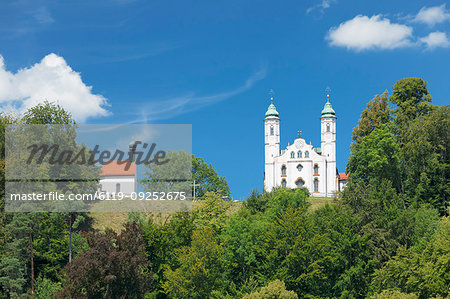 Heilig-Kreuz-Kirche church, Kalvarienberg (Calvary Hill), Bad Toelz, Upper Bavaria, Bavaria, Germany, Europe