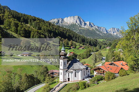 Maria Gern pilgrimage church in Berchtesgaden National Park, Germany, Europe