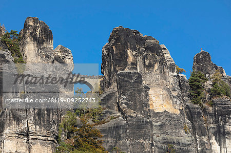 Bastei Bridge in Elbe Sandstone Mountains, Germany, Europe