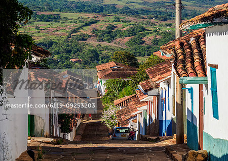 Street of Barichara, Santander Department, Colombia, South America